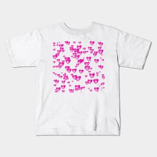 Little Pink Passion Hearts Kids T-Shirt